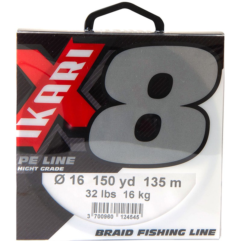 Choix du pêcheur - Tresse Powerline Ikari X8 - Gris - 8/100 - 7 - 100 - 15