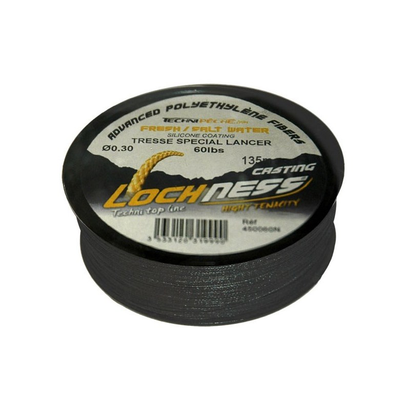 Pour vos sorties - Tresse Technipêche Loch Ness Noir - 135M - 20/100 - 135 - 15