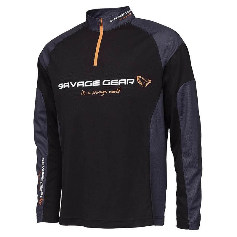Pour vos sorties - T-shirt Manches Longues Homme Savage Gear Tournament - Noir - S