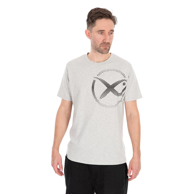 Pour vos sessions - T-shirt Manches Courtes Homme FOX Matrix Large Mesh Logo T - Shirt - Gris - S