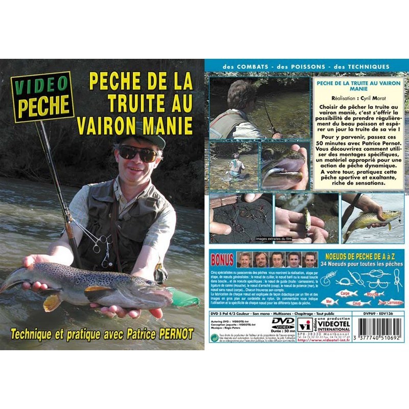 Équipement pratique - DVD - Truite au Vairon Manie avec Patrice Pernot - Peche de la Truite - Video Peche - 55 - DVD