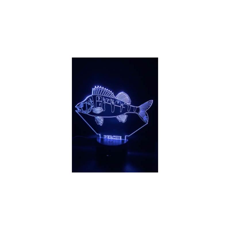 Choix du pêcheur - Lampe Kisskiss Metal 3D LED Illusion - Perche