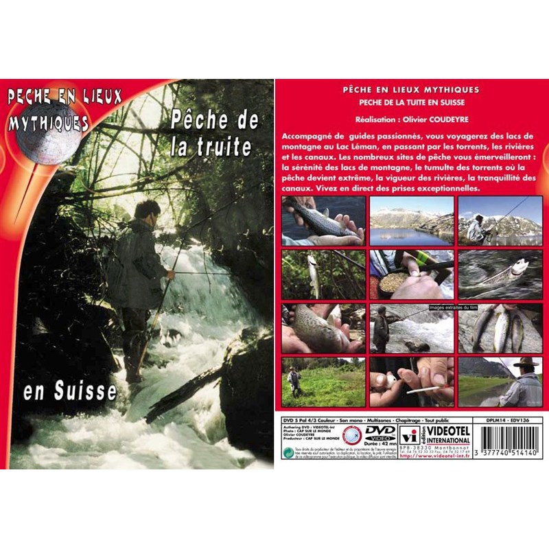 Pour vos sorties - DVD - Peche de la Truite en Suisse
