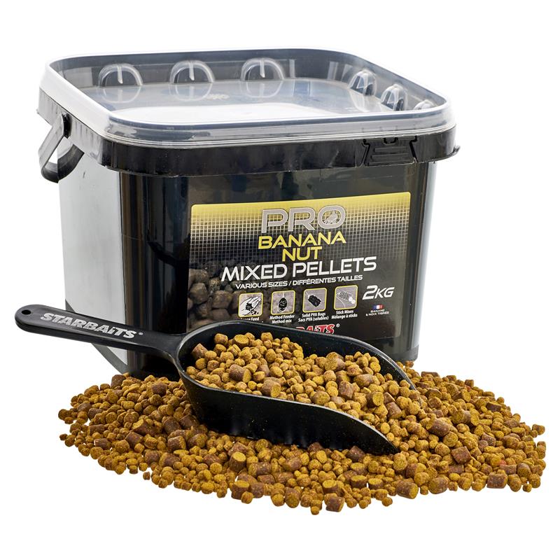 Pour vos sorties - Pellet Starbaits PRO Banana NUT Pellets Mixed - Jaune - 2 - Banane