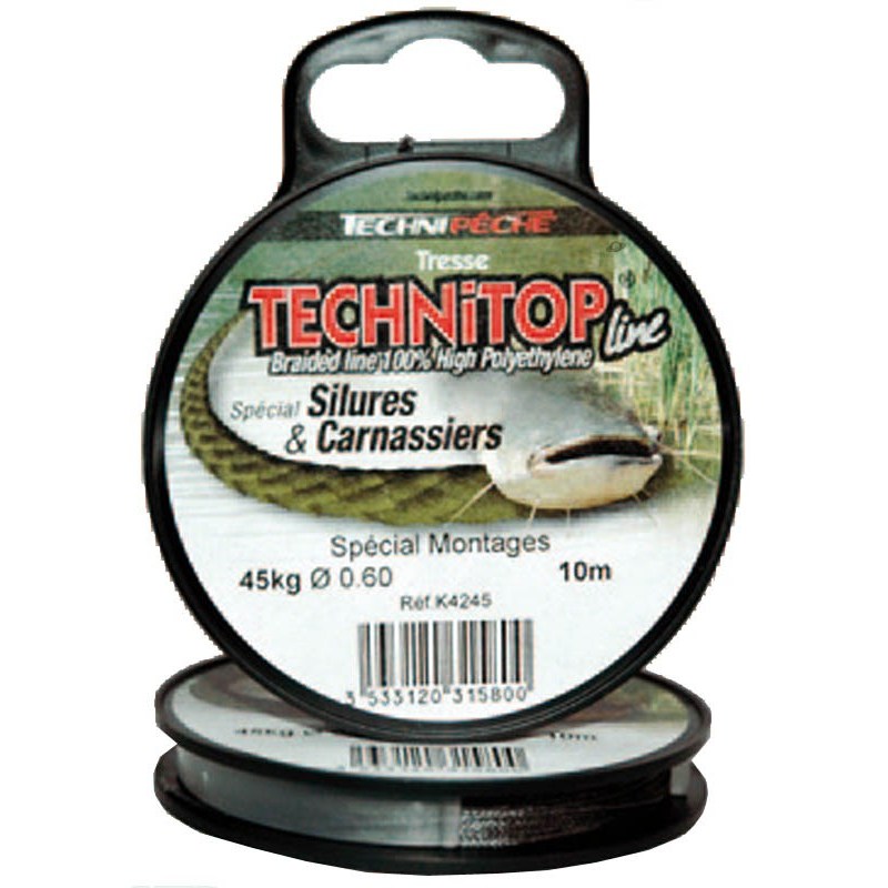 Choix du pêcheur - Tresse a BAS de Ligne Technipêche Technitop Special Montages - Kaki - 90/100 - 70 - 10