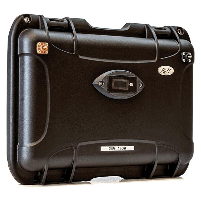 Essentiel pêche - Batterie Lithium LIFEPO4 SH Lithium Gamme LIFEPO4 - 24V150AH + Chargeur - 25.8 - Sortie Moteur Uniquement - 24 - 150