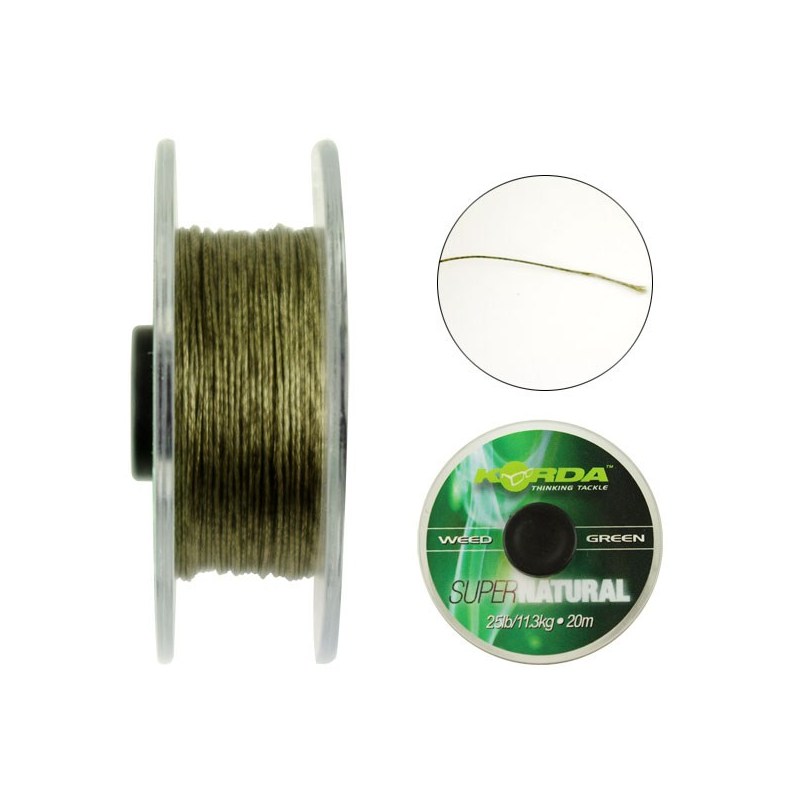 Choix du pêcheur - Tresse BAS de Ligne Korda Super Natural - Vert - 8.2 - 18