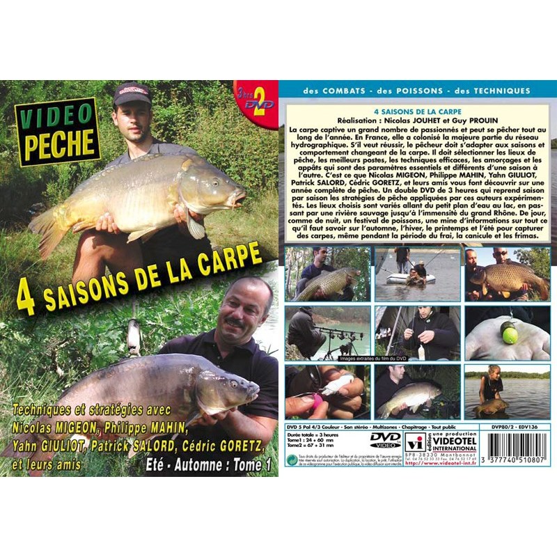 Pour vos sorties - DVD 4 Saisons de la Carpe - 2
