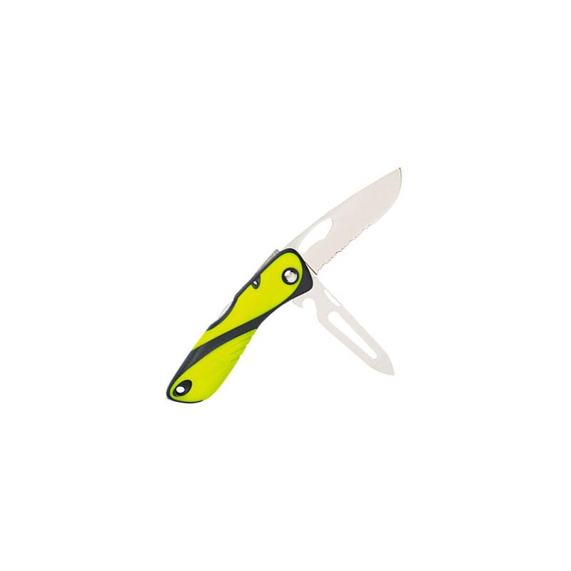 Choix du pêcheur - Couteau Wichard Offshore avec Épissoir - Vert Fluo - 8 - 19.3