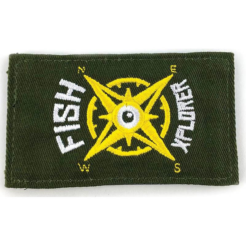 Pour vos sessions - Scratch Interchangeable Fishxplorer pour Casquette / Bonnet Urbain - Vert - 9.5 x 5.5 - Fishxplorer