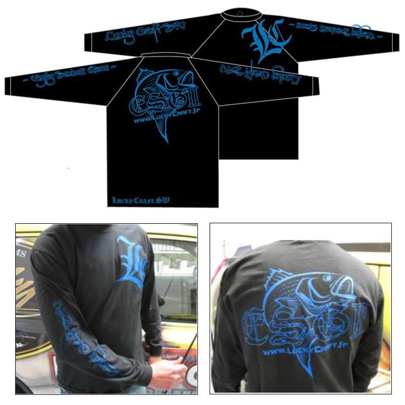 Pour vos sorties - T-shirt Manches Longues Homme Lucky Craft Turtle Neck - Noir - S