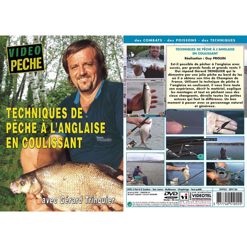 Pour vos sorties - DVD Techniques de Peche à l Anglaise en Coulissant avec Gerard Trinquier - Peche au Coup - Video Peche