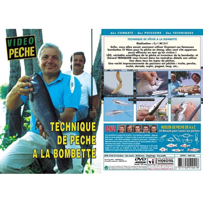 Équipement pratique - DVD Technique de Peche à la Bombette avec LEO et Gerard Trinquier - Multi Peche - Video Peche - 59 - DVD