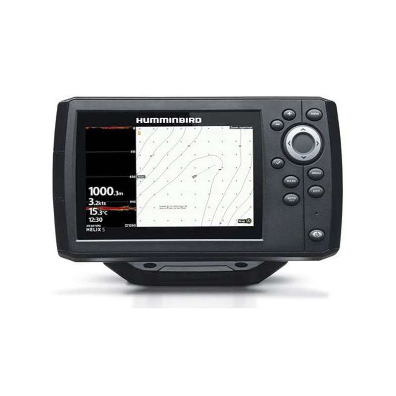Pour vos sorties - Sondeur / GPS Couleur Humminbird Helix 5 G3 Chirp 2D XD DS - 50/200 - 800 x 480 - Avec Sonde Tableau Arrière