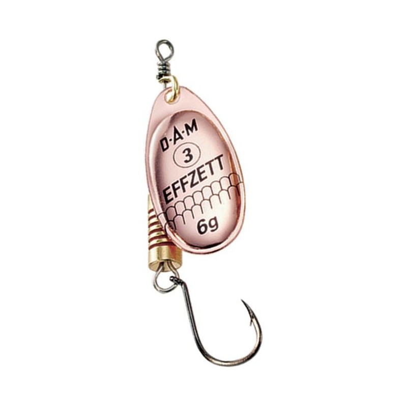 Équipement pratique - Cuiller Tournante Effzett avec Hamecon Simple - 3G - Copper - N°1 - 1 - 3