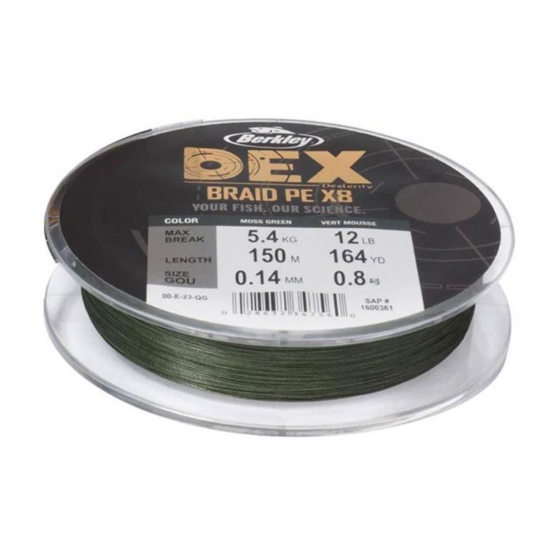 Pour vos sorties - Tresse Berkley DEX Braid X8 Moss Green - 300M - Moss Green - 4/100 - 4.1 - 300