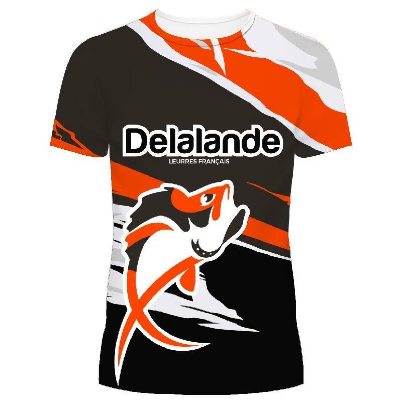 Pour vos sorties - T-shirt Manches Courtes Homme Delalande - Orange - M