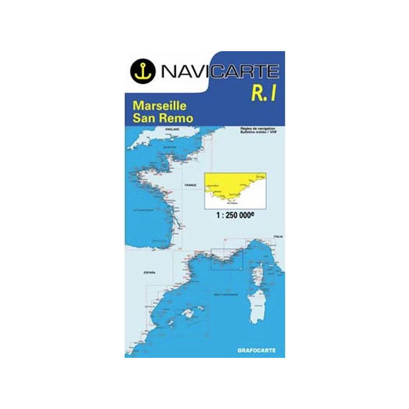 Pour vos sessions - Carte de Navigation Navicarte Marseille SAN Remo