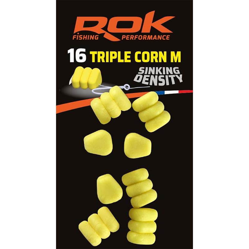 Essentiel pêche - Mais Artificiel ROK Fishing Triple Corn M Sinking Density - Jaune - 16 - Neutre