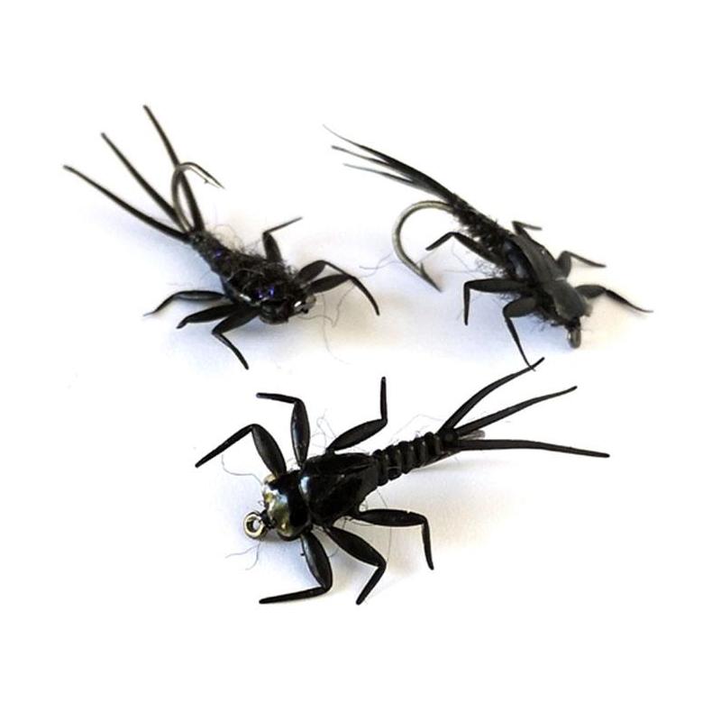 Équipement pratique - Mouche Sempe Nymphe Mayfly Noire - PAR 3 - 3 - N°10
