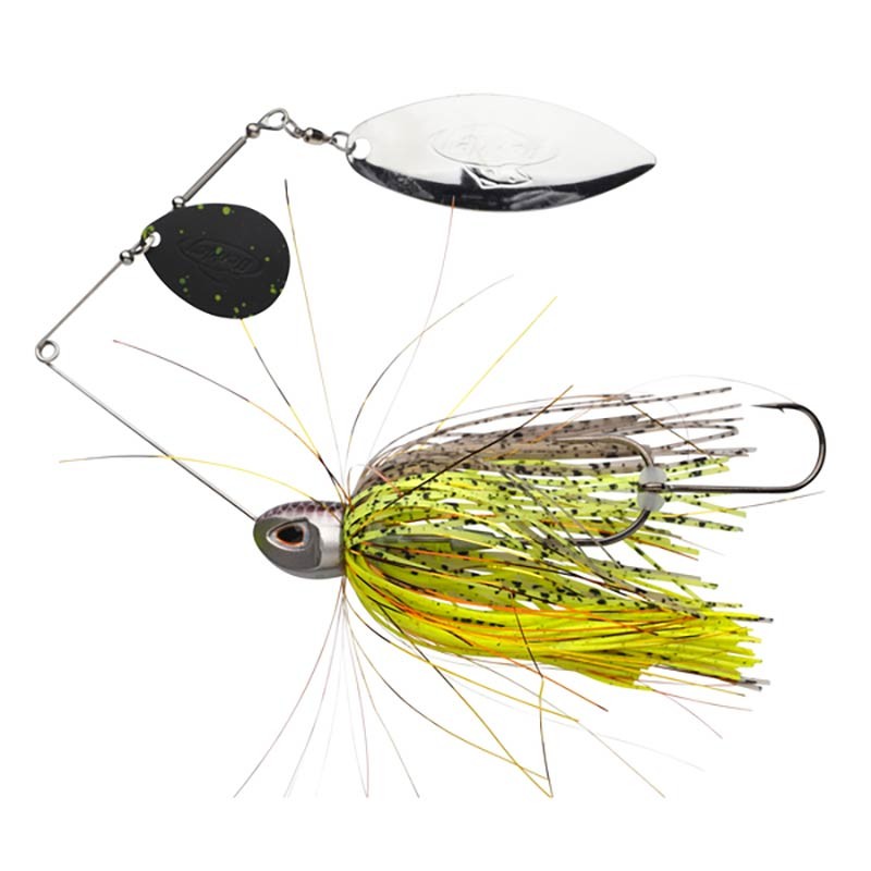 Pour vos sorties - Spinnerbait Berkley Powerblade Spinnerbait - 21G - Brown Chartreuse - 1 - N°3/0+N°1/0 - 13 - 21 - Coulant - 2